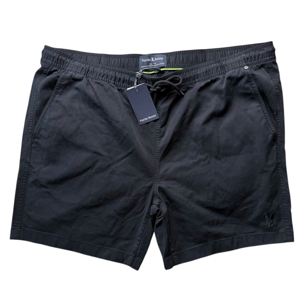 Psycho Bunny Mens XXL Black Willis Stretch‎ Tencel Shorts NWT
